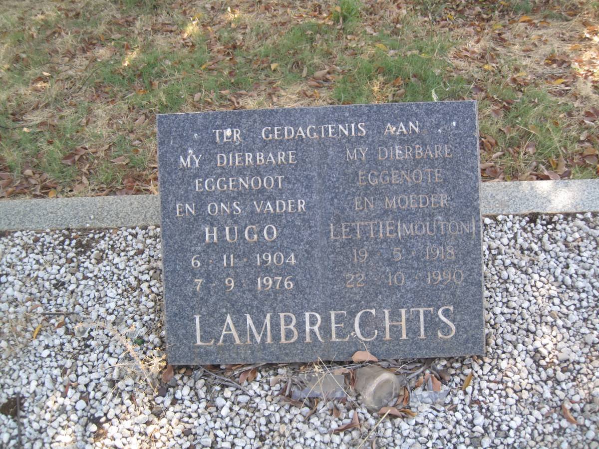 LAMBRECHTS Hugo 1904-1976 &amp; Lettie MOUTON 1918-1990