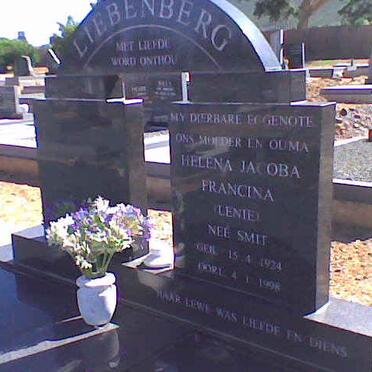 LIEBENBERG Helena Jacoba Francina nee SMIT 1924-1998