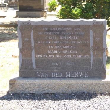 MERWE Charl Johannes, van der 1902-1974 &amp; Maria Helena 1901-1976