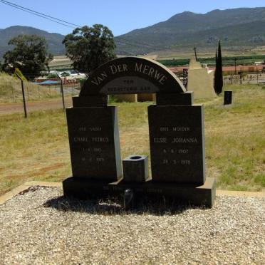 MERWE Charl Petrus, van der 1910-1978 &amp; Elsie Johanna 1907-1978