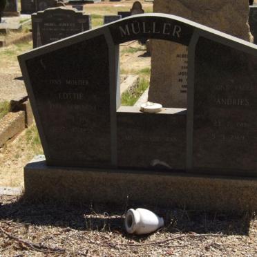MÜLLER Andries 1911-1969 &amp; Lottie SCHENCK 1916-1958