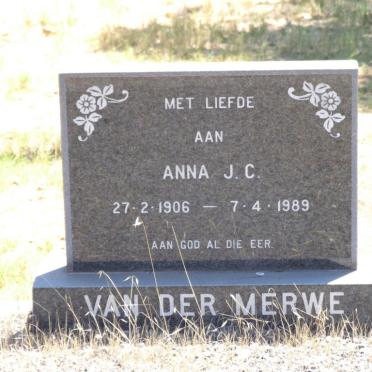 MERWE Anna J.C., van der 1906-1989