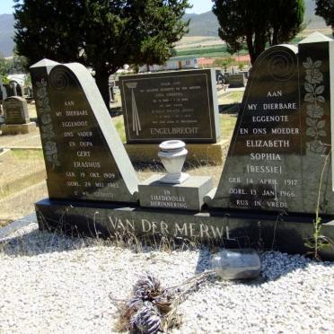 MERWE Gert Erasmus, van der 1909-1983 &amp; Elizabeth Sophia 1917-1966