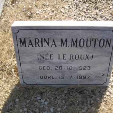 MOUTON A. Le R. 1918-1987 &amp; Marina M. LE ROUX 1923-1997