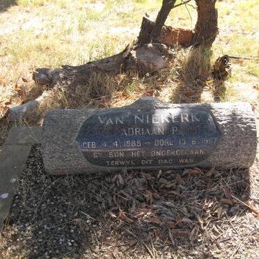 NIEKERK Adriaan P., van 1885-1967
