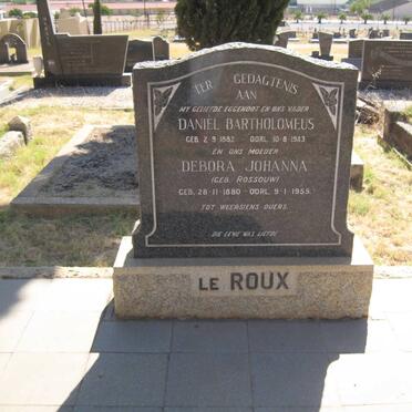ROUX Daniel Bartholomeus 1882-1943 &amp; Debora Johanna ROSSOUW 1880-1955