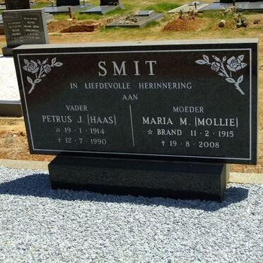 SMIT Petrus J. 1914-1990 &amp; Maria M. BRAND 1915-2008