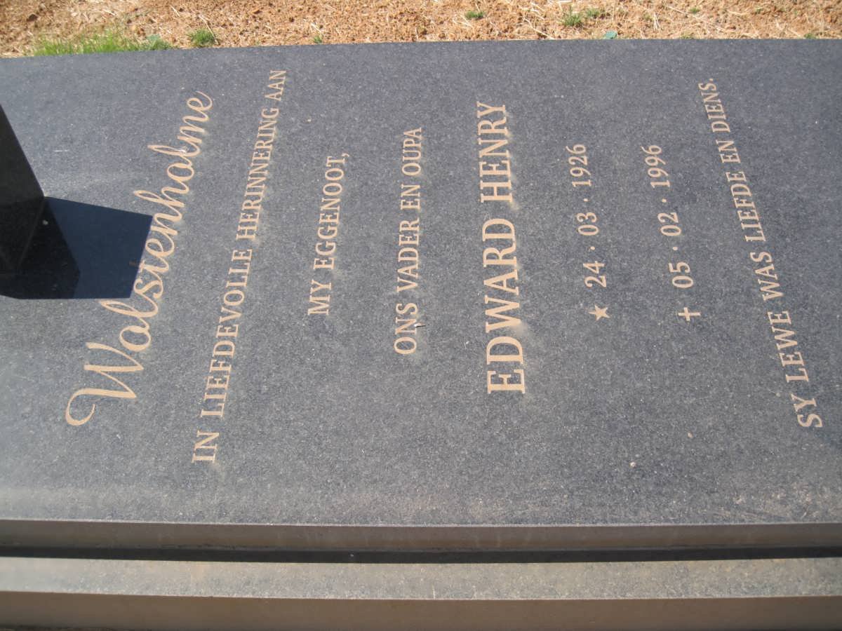 WOLSTENHOLME Edward Henry 1926-1996