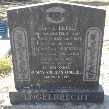 ENGELBRECHT Josias Andreas 1885-1968 &amp; Magdalena Fredrika VAN DEN BERG 1883-1962