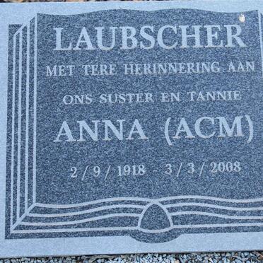 LAUBSCHER A.C.M. 1918-2008