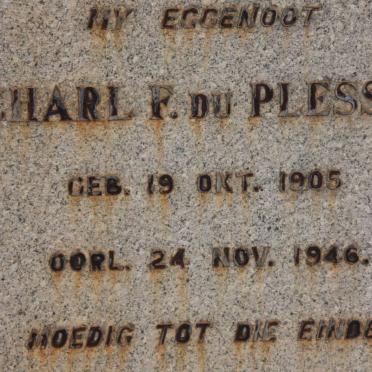 PLESSIS Charl F., du 1905-1946
