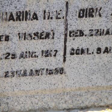 ZYL Catharina H.E., van nee VISSER 1917-1950 :: VAN ZYL Dirk J.A. 1950-1950