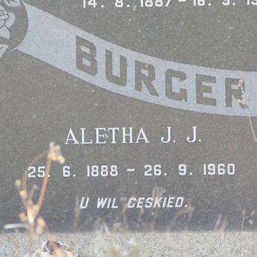 BURGER Hendrik J.E. 1887-1944 &amp; Aletha J.J. 1888-1960