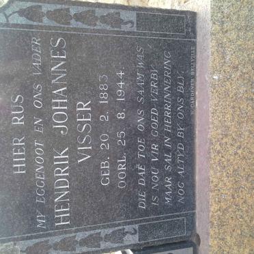 VISSER Hendrik Johannes 1883-1944