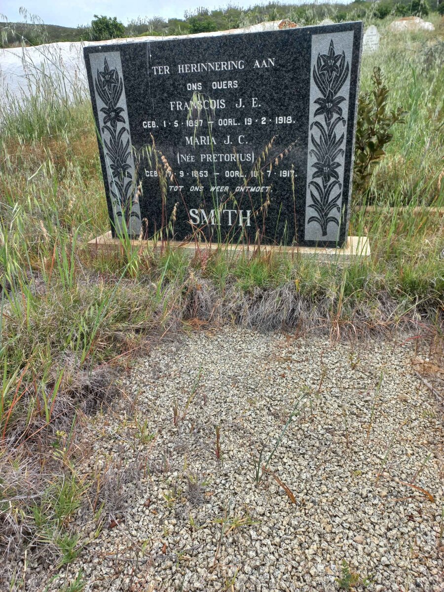 SMITH Francois J.E. 1857-1918 & Maria J.C. PRETORIUS 1853-1917