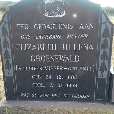 GROENEWALD Elizabeth Helena voorheen VISSER nee SMIT 1888-1969