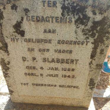 SLABBERT D.P. 1889-1942
