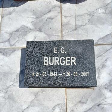 BURGER E.G. 1944-2007