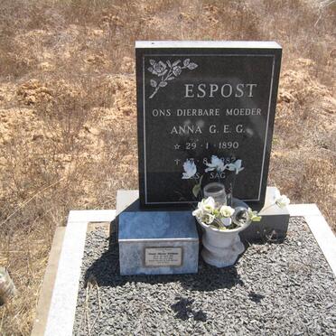 ESPOST Anna G.E.G. 1890-1982 :: WITTHUHN Dennis Charles 1931-2004