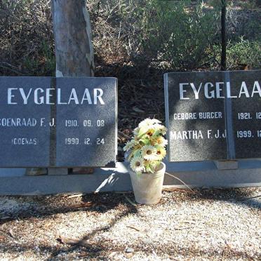 EYGELAAR Coenraad F.J. 1910-1990 &amp; Martha F.J.J. BURGER 1921-1999