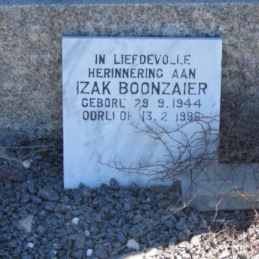 BOONZAIER Izak 1944-1996