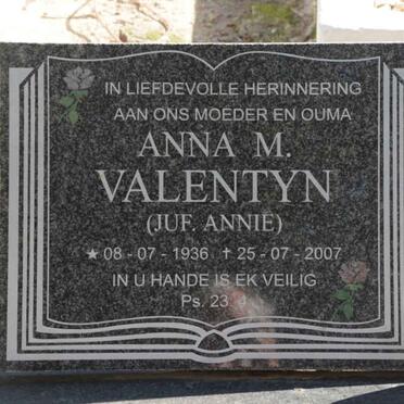 VALENTYN Anna M. 1936-2007