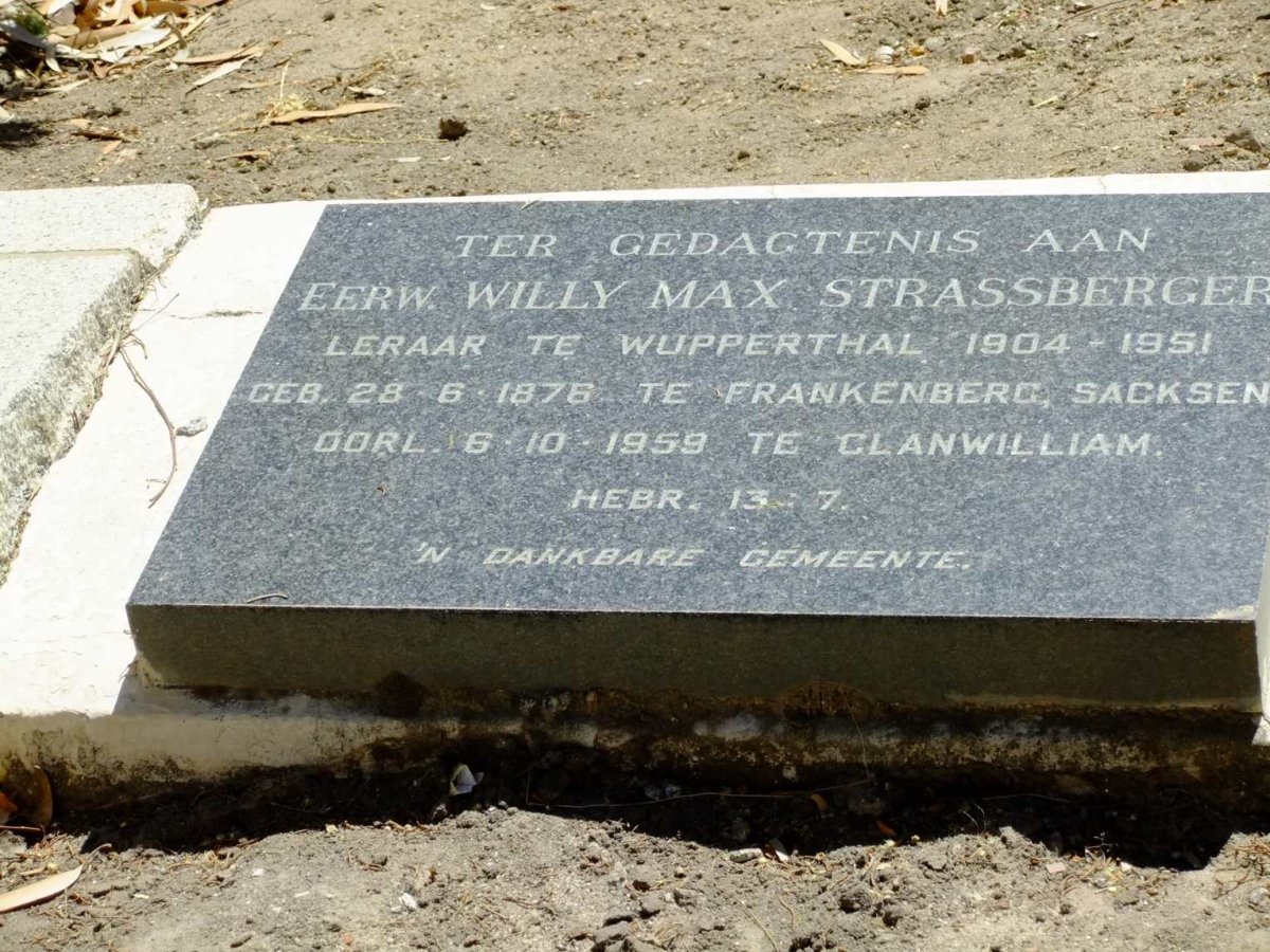 STRASSBERGER Willy Max 1876-1959