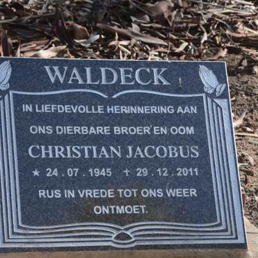 WALDECK Christian Jacobus 1945-2011