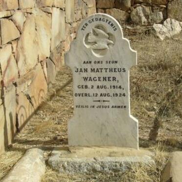 WAGENER Jan Mattheus 1914-1924