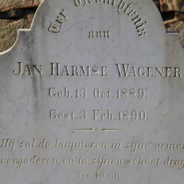 WAGENER Jan Harmse 1889-1890