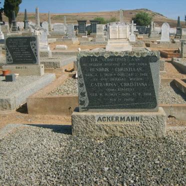 ACKERMANN Hendrik Christiaan 1879-1957 &amp; Catharina Christiana KIRSTEN 1877-1958