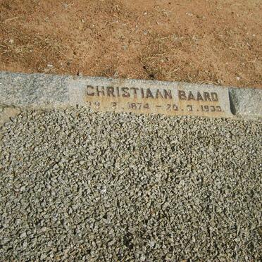BAARD Christiaan 1874-1933