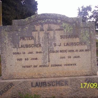 LAUBSCHER Pieter J. -1948 &amp; Susanna S.J. DE BEER -1913