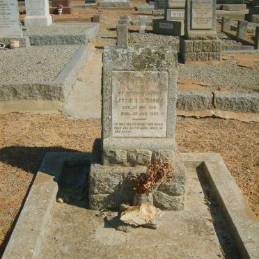 MERWE Lettie, van der 1910-1927
