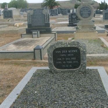 MERWE Carel Aron, van der 1925-1978