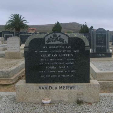 MERWE Christiaan Albertus, van der 1899-1955 &amp; Sophia Maria 1908-1986