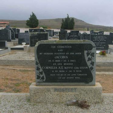MOSTERT Jacobus 1896-1967 &amp; Cornelia A.E. STEYN 1896-1979