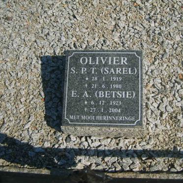 OLIVIER S.P.T. 1919-1980 &amp; E.A. 1923-2004