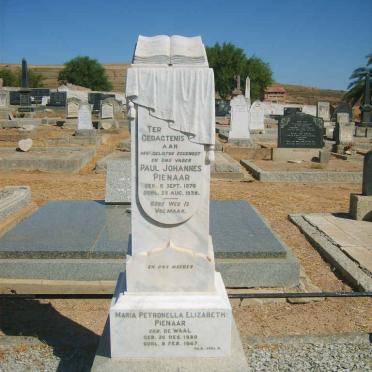 PIENAAR Paul Johannes 1876-1938 &amp; Maria Petronella Elizabeth DE WAAL 1880-1947