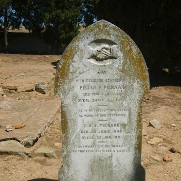 PIENAAR Pieter P. 1839-1892 &amp; C.A.J. 1840-1921