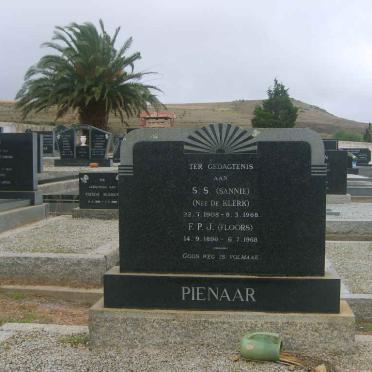 PIENAAR F.P.J. 1896-1968 &amp; S.S. DE KLERK 1908-1968