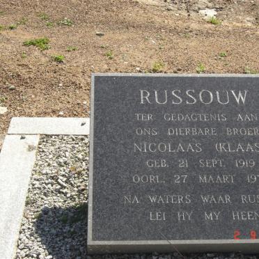 RUSSOUW Nicolaas 1919-1975