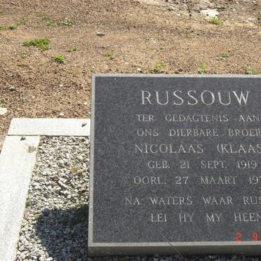 RUSSOUW Nicolaas 1919-1975