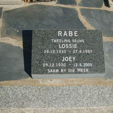 RABE Lossie 1930-1997 :: RABE Joey 1930-2005
