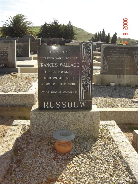 RUSSOUW Frances Wallace nee STEWART 1880-1960