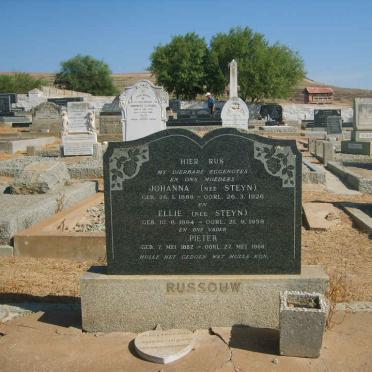 RUSSOUW Pieter 1882-1966 &amp; Johanna STEYN 1888-1926 &amp; Ellie STEYN 1894-1958