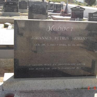 SLABBER Johannes Petrus 1910-1957