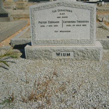 WIUM Pieter Gerhard -1933 &amp; Catherina Theodora -1925