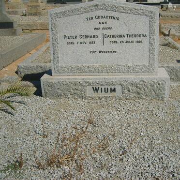 WIUM Pieter Gerhard -1933 &amp; Catherina Theodora -1925