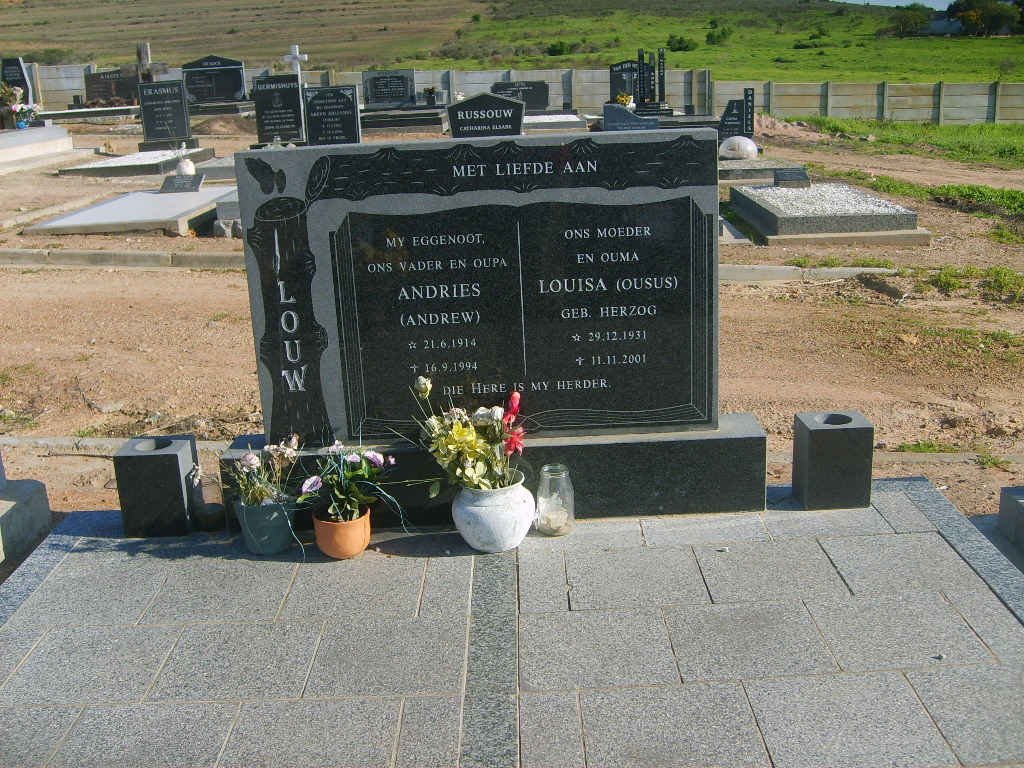 LOUW Andries 1914-1994 & Louisa HERZOG 1931-2001